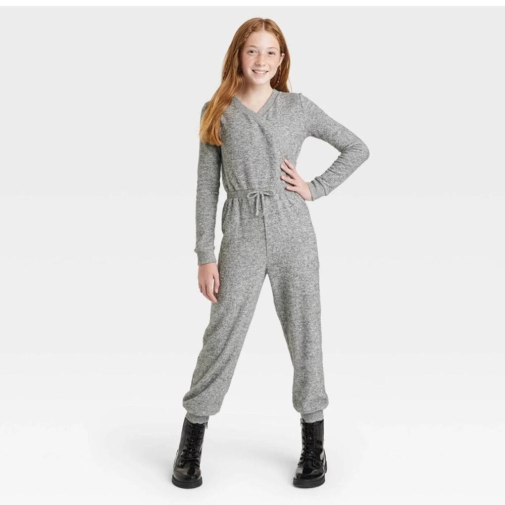 Girls' Cozy Jumpsuit - Art Class Heather